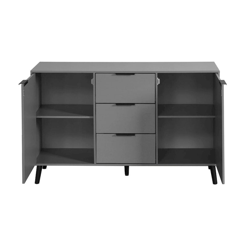 Double-Door Sideboard Buffet Cabinet with Drawers & Adjustable Shelves