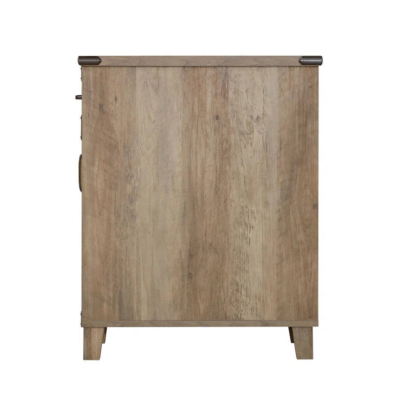 Farmhouse Executive Desk with File Drawers, Cabinet & X-Cross Door Detail