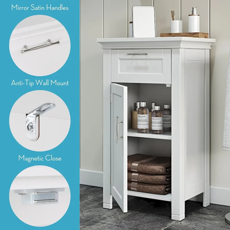 Bathroom Floor Cabinet with Drawer
