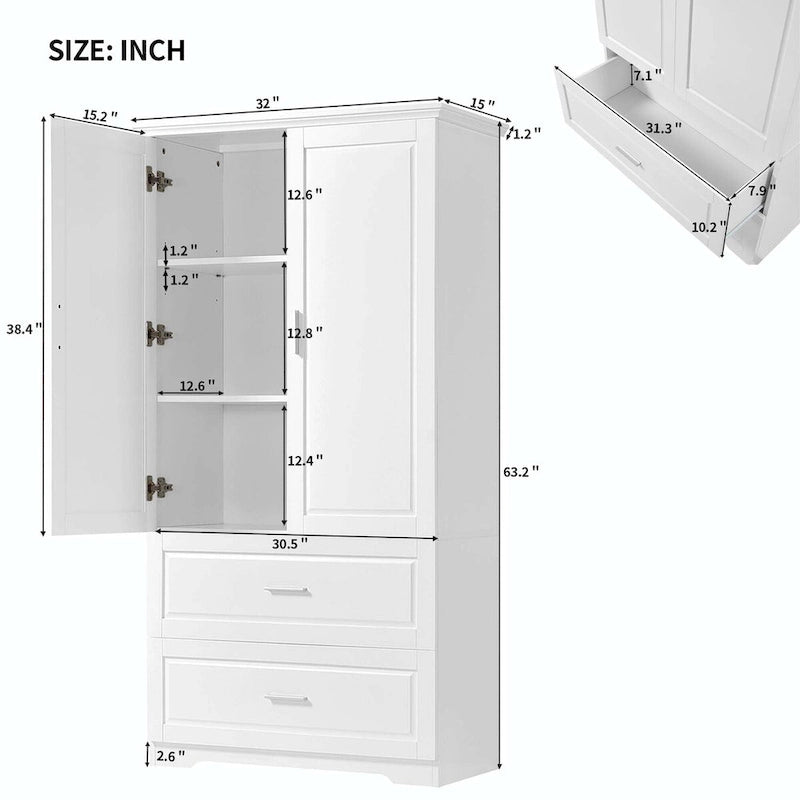 Tall Storage Cabinet with Drawers