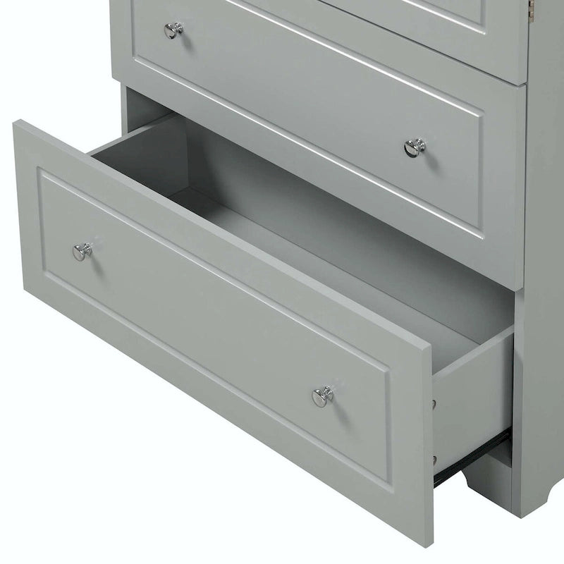 Tall Storage Cabinet with Drawers