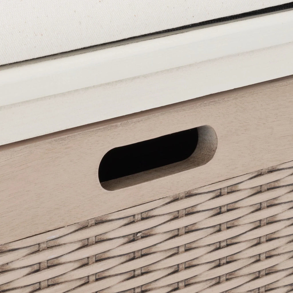 Banc de rangement SAFAVIEH Fiorello avec coussin et 3 tiroirs - 47,3 L x 15 P x 19 H - 47 L x 15 P x 19 H